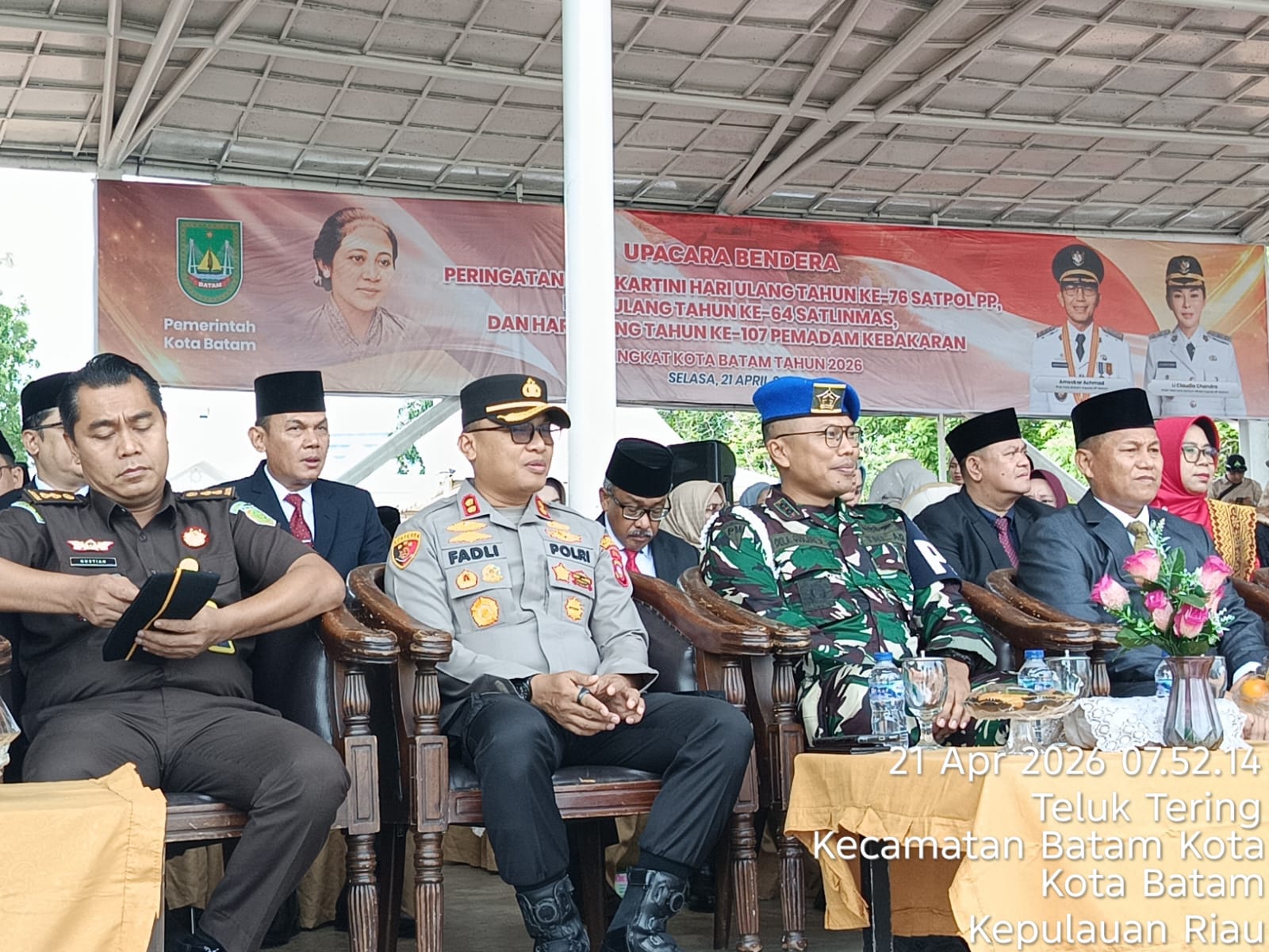 Polresta Barelang Hadiri Upacara Peringatan Hari Kartini dan HUT Satpol PP, Satlinmas, Damkar