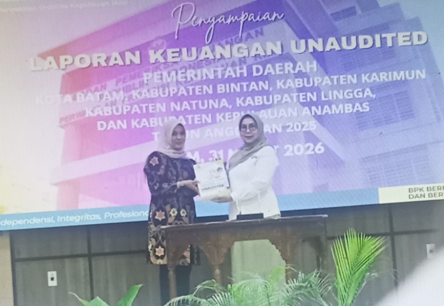 Wujudkan Transparansi, Pemkab Bintan Serahkan LKPD 2025 ke BPK RI Tepat Waktu