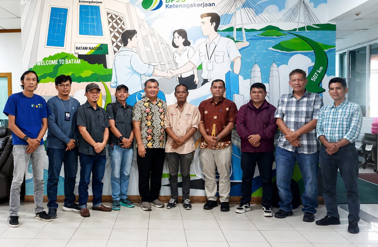 Keterangan Poto: JMSI Kepri Silaturahmi ke BPJS Ketenagakerjaan Batam Jalin Sinergi. (foto/ikhsan)