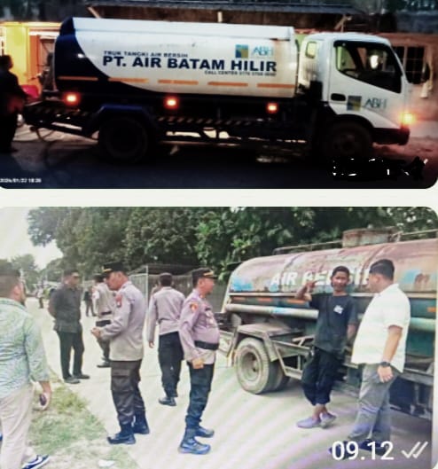 Polresta Barelang Kawal Ketat Distribusi Air Bersih di Tanjung Sengkuang, Pastikan Kondusif hingga Malam