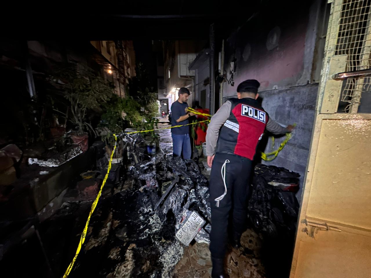 Kurang dari 1x24 Jam, Polisi Ringkus Pelaku Pembakaran Motor di Lubuk Baja Batam