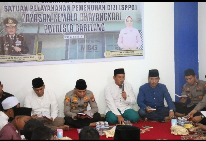 Dukung Generasi Emas, Polresta Barelang Gelar Doa Bersama Jelang Pembukaan SPPG