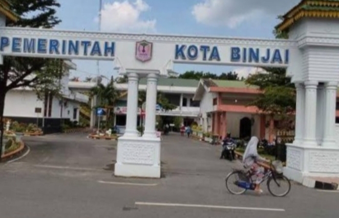 Keterangan Poto: Kantor Wali Kota Binjai (foto/sup)