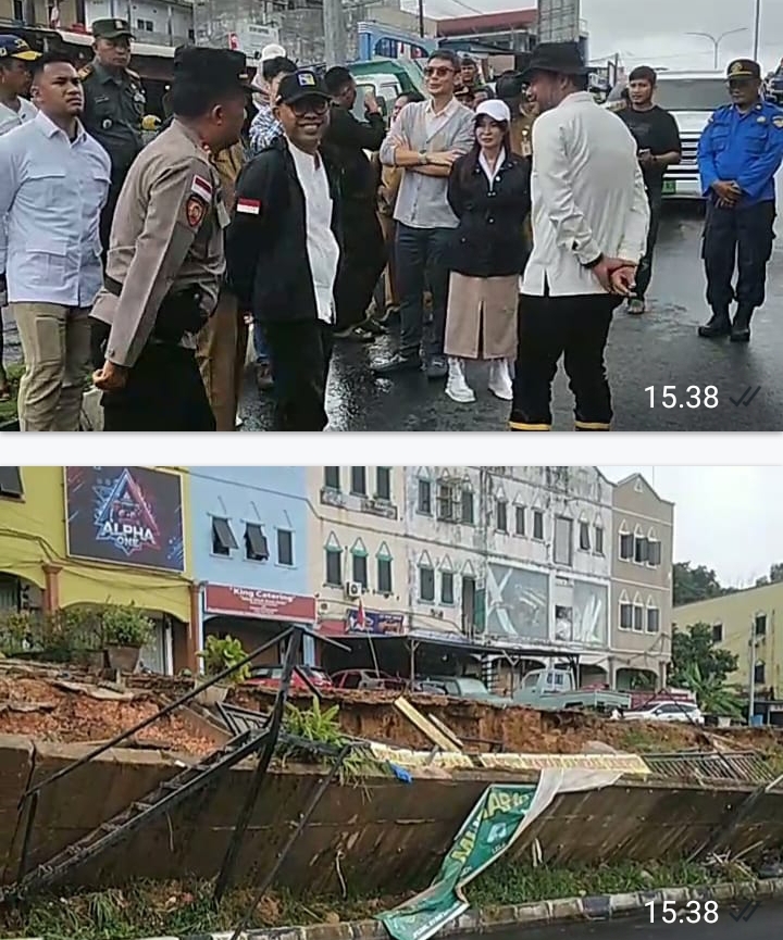 Akibat Hujan Deras, Dinding Penahan Tanah Longsor, Wakil Wali Kota Batam Langsung Tinjau Lokasi