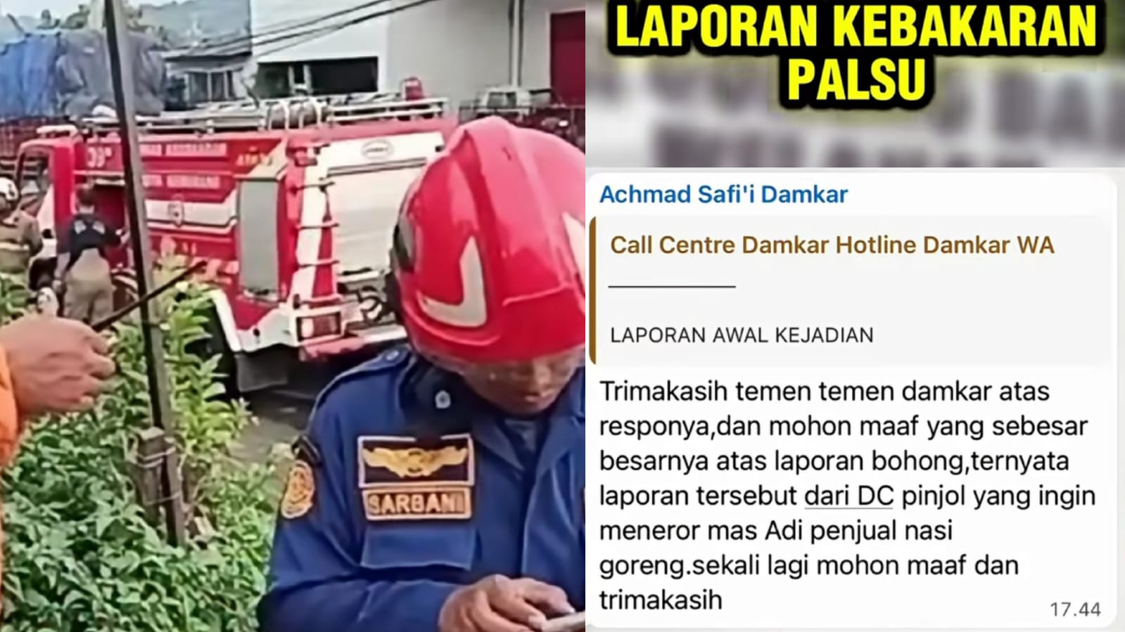 Laporan Kebakaran Fiktif DC Pinjol, Damkar Semarang Kota Dijebak untuk Meneror Penjual Nasi Goreng