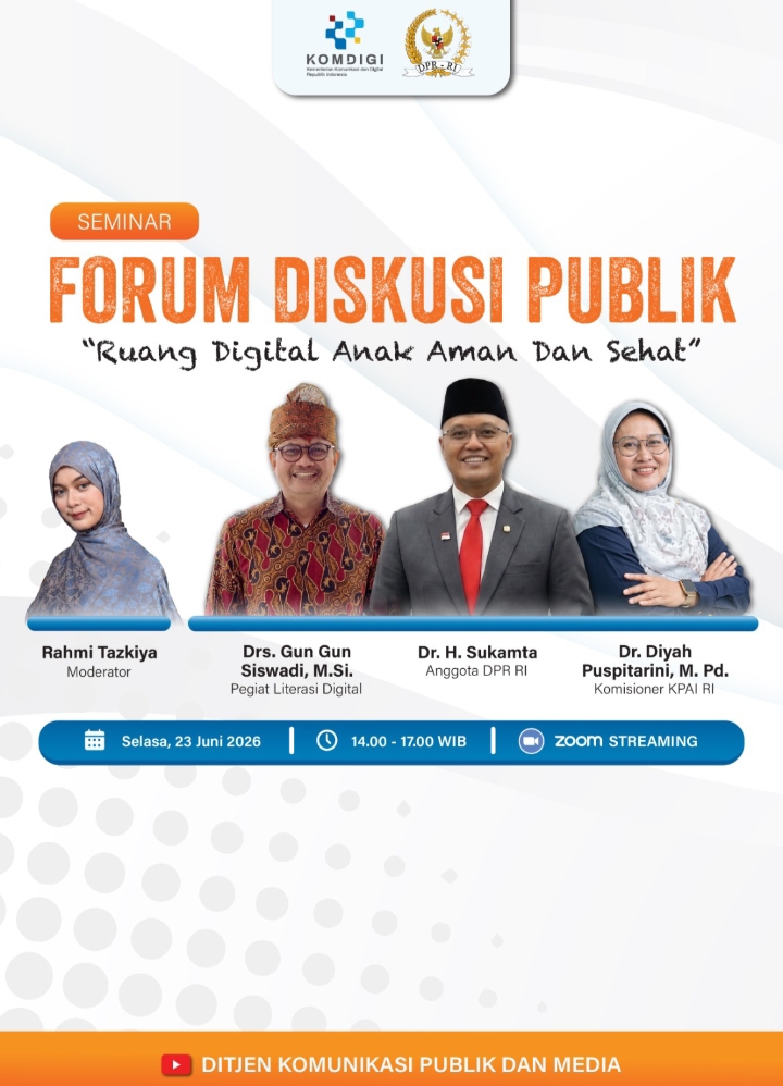 Keterangan Poto: Forum Diskusi Publik Mewujudkan Ruang Digital Anak yang Aman dan Sehat. (foto/jmsi)