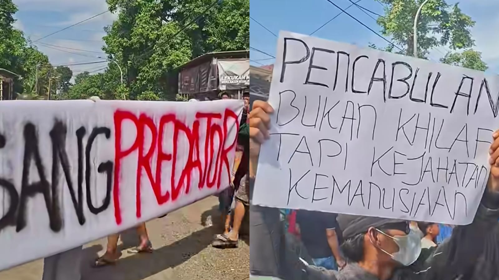 Sambil Bentangkan Spanduk Sindiran Keras, Massa Geruduk Ponpes di Pati karena Dugaan Oknum Kiai Lakukan Pencabulan