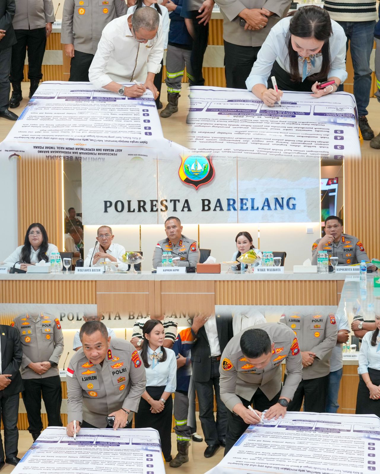 Keterangan Poto: BP Batam Teken Pakta Integritas Bersama Polda Kepri dan Pelaku Usaha Scrap (foto/Humas BP Batam)
