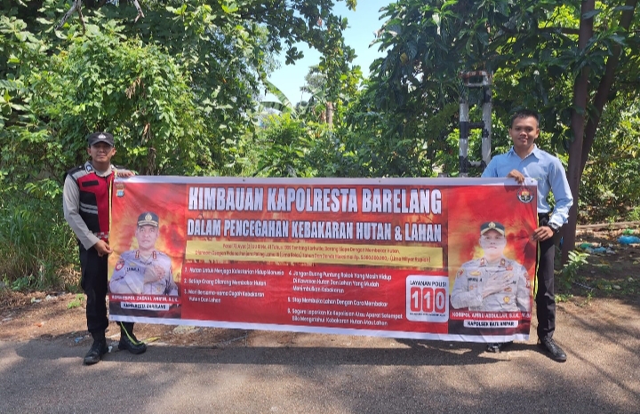 Personil Sat Sabhara Polsek Batu Ampar Laksanakan Patroli dan Himbauan Cegah Karhutla