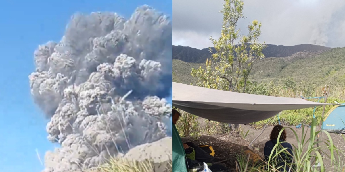 Keterangan Poto: Menyoroti peristiwa erupsi Gunung Dukono di Maluku Utara berdasarkan penuturan pemandu wisata saat insiden terjadi.  (Facebook.com / Lexi Djangu Trekker - X.com/@infogempadunia)