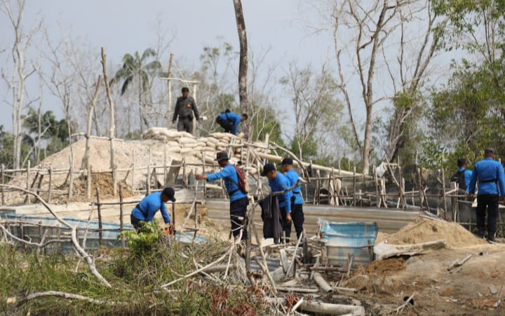 Ditpam BP Batam Bersama TNI dan Polri Tertibkan Tambang Pasir Ilegal di KKOP Bandara