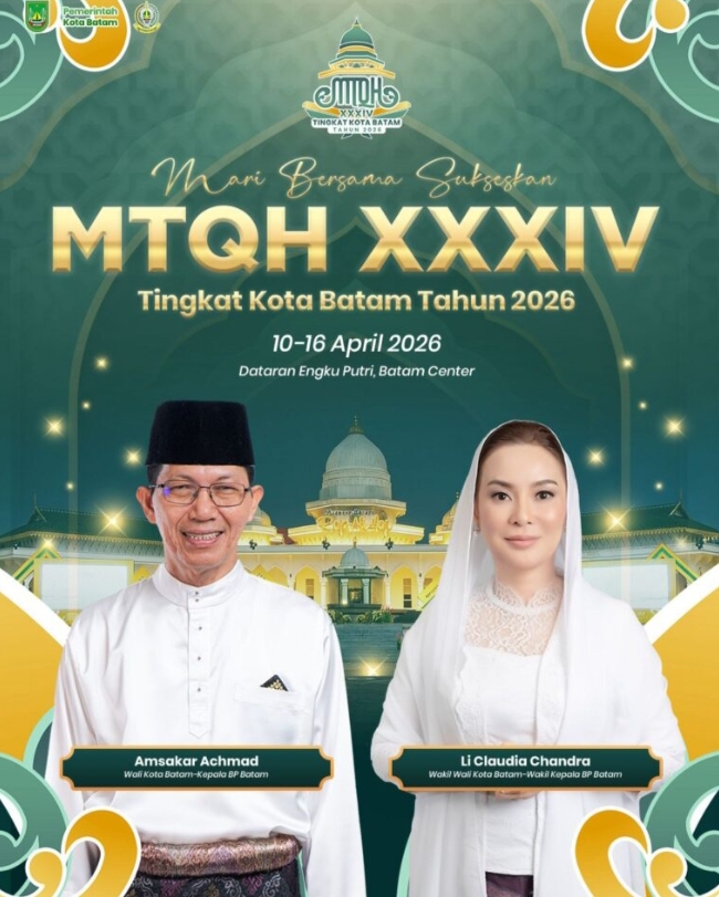 Sambut Syakir Daulay, Wali Kota Batam Ajak Masyarakat Ramaikan MTQH XXXIV di Engku Putri